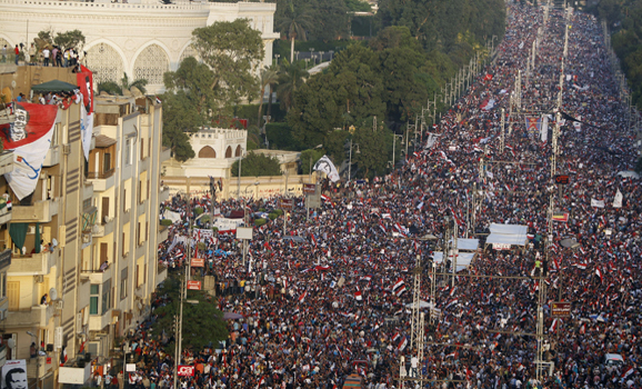 Part of the Egyptian protest, 1 mile