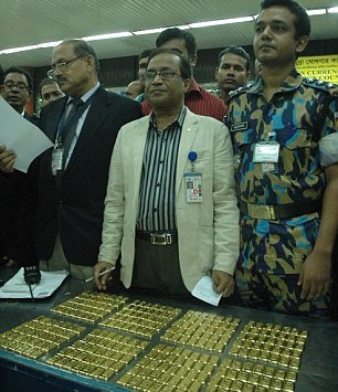 280 gold bars recovered at Shahjalal airport